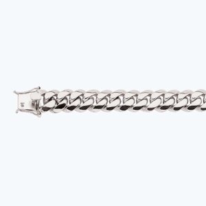 10K 15MM WHITE GOLD SOLID MIAMI CUBAN 26" CHAIN NECKLACE (AVAILABLE IN LENGTHS 7" - 30")
