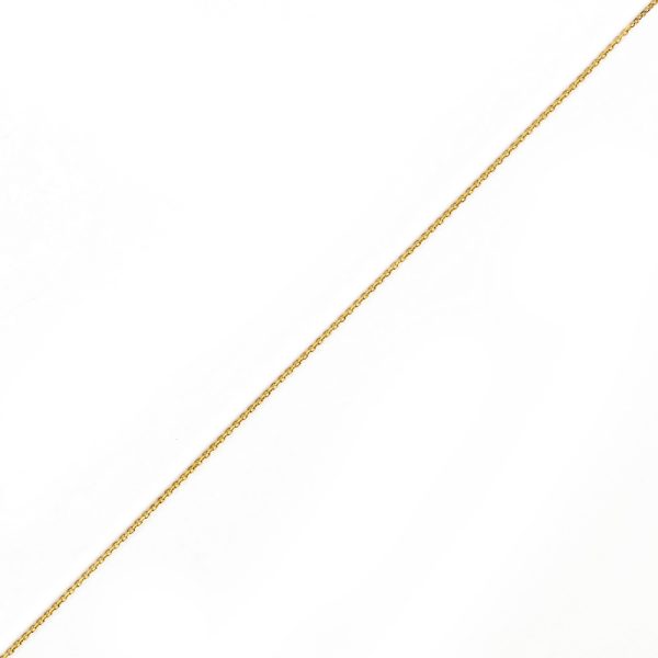 14K YELLOW GOLD DC ROLO  033 GAUGE 28" CHAIN NECKLACE (AVAILABLE IN LENGTHS 7" - 30")
