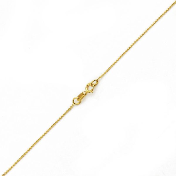 14K YELLOW GOLD DC ROLO  033 GAUGE 28" CHAIN NECKLACE (AVAILABLE IN LENGTHS 7" - 30")