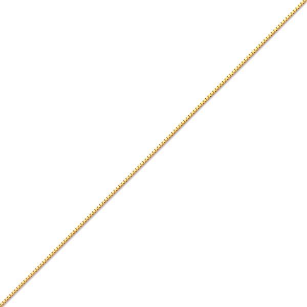 14K YELLOW GOLD BOX 050 GAUGE 22" CHAIN NECKLACE (AVAILABLE IN LENGTHS 7" - 30")