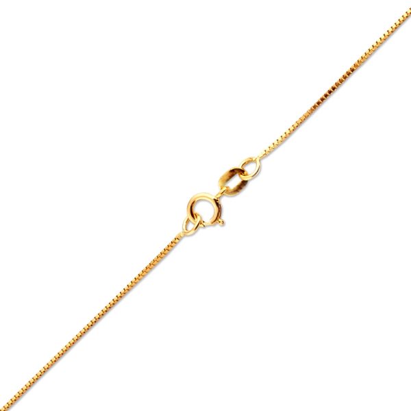 14K YELLOW GOLD BOX 050 GAUGE 22" CHAIN NECKLACE (AVAILABLE IN LENGTHS 7" - 30")