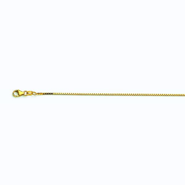 10K YELLOW GOLD BOX 068 GAUGE 26" CHAIN NECKLACE (AVAILABLE IN LENGTHS 7" - 30")
