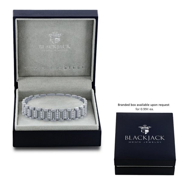 Stainless Steel Linked CZ Bracelet