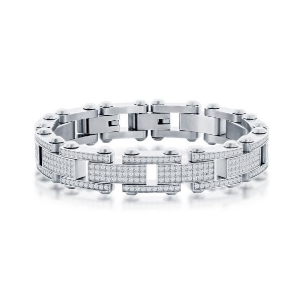 Stainless Steel Micro Pave CZ Bracelet