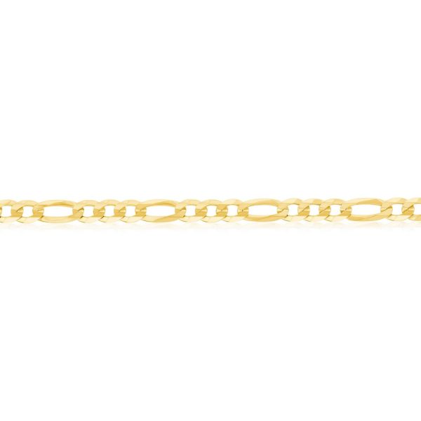 Sterling Silver, 3.5mm Figaro Anklet - Gold Plated
