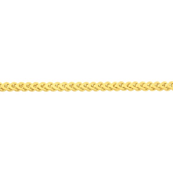 Sterling Silver 3mm Franco Anklet - Gold Plated