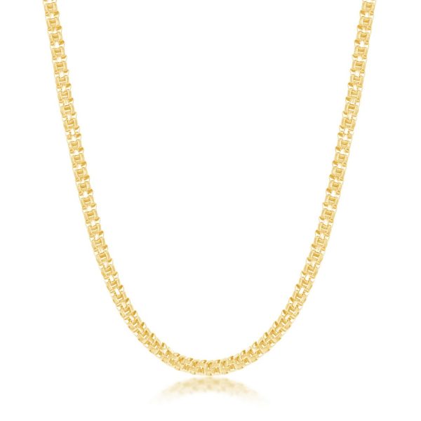 Sterling Silver 3mm Round Coriana Chain - Gold Plated