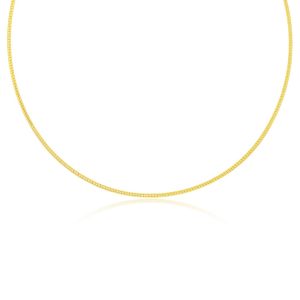 Sterling Silver 2mm Round Omega Chain - Gold Plated