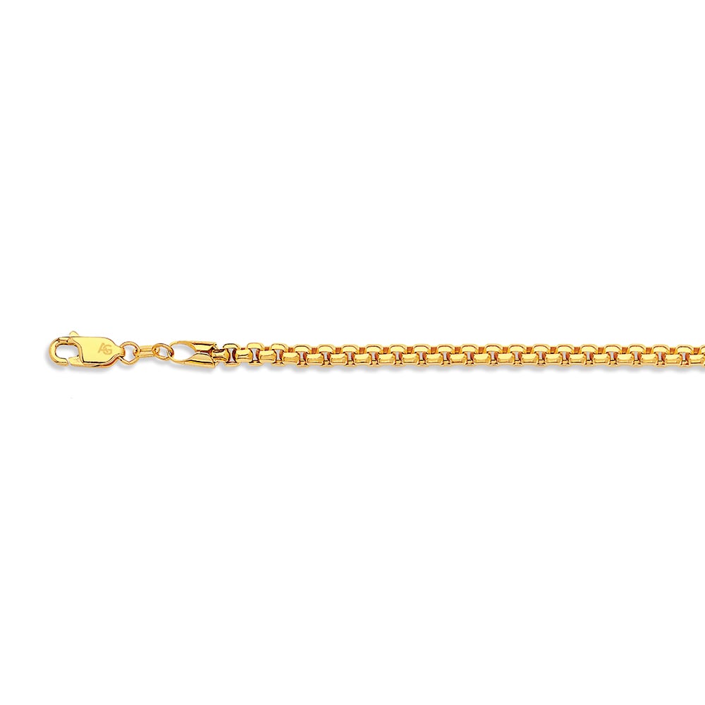 14K 3.5MM YELLOW GOLD VENETIAN BOX 20" CHAIN NECKLACE (AVAILABLE IN LENGTHS 7" - 30")