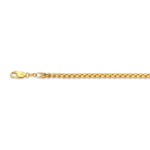 14K 3.5MM YELLOW GOLD VENETIAN BOX 24" CHAIN NECKLACE (AVAILABLE IN LENGTHS 7" - 30")