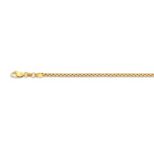 14K 2.5MM YELLOW GOLD VENETIAN BOX 30" CHAIN NECKLACE (AVAILABLE IN LENGTHS 7" - 30")